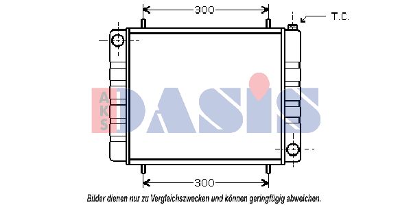 AKS DASIS Радиатор, охлаждение двигателя 370034N